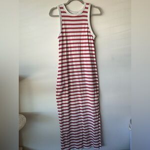 Universal Thread Red and White Striped Maxi Dress